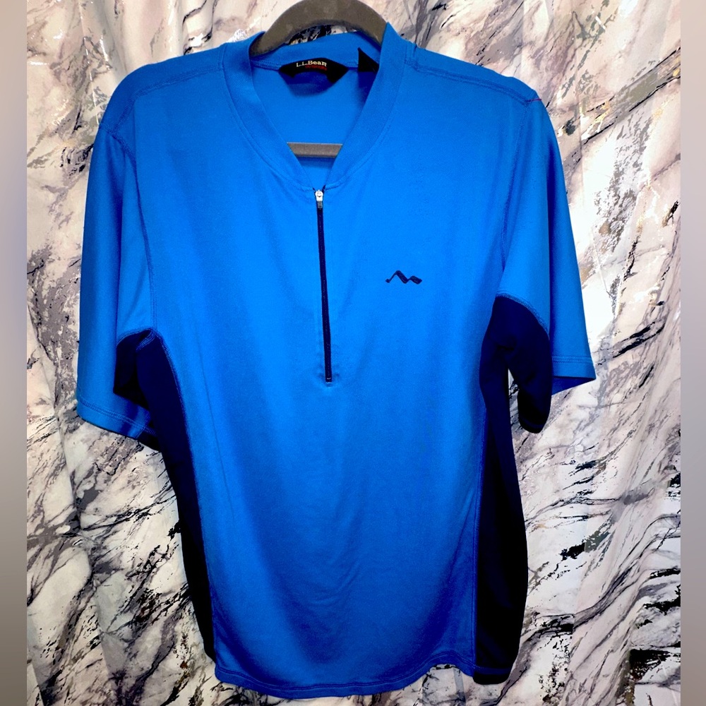 Vintage L L Bean Outdoors High Performance 1/4 zip Gorpecore short sleeve shirt